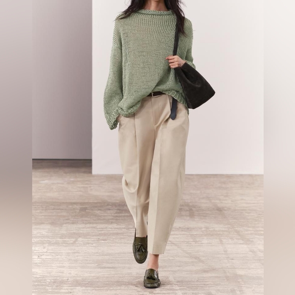 ZARA BOAT NECK KNIT SWEATER - Picture 4 of 8